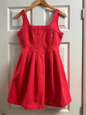 TCEC Cotton Pleated Mini Dress Size Small